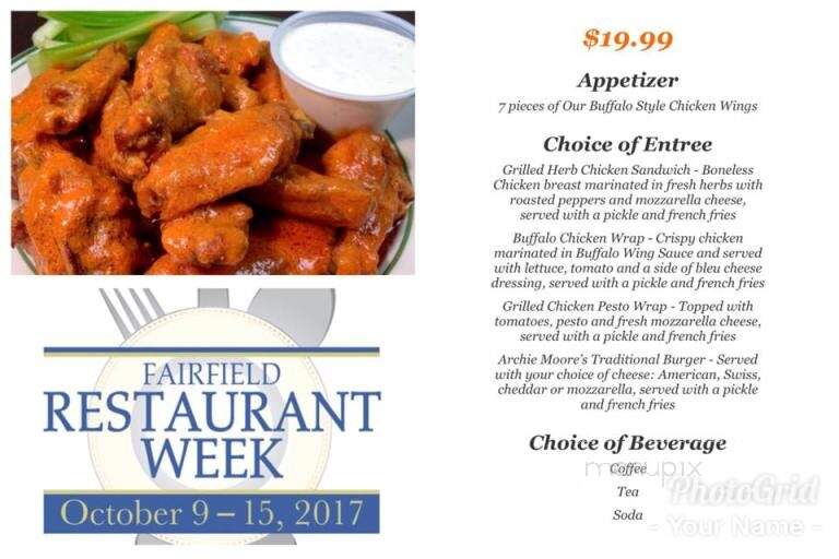 Archie Moore's Bar & Restaurant - Fairfield, CT menu_pic