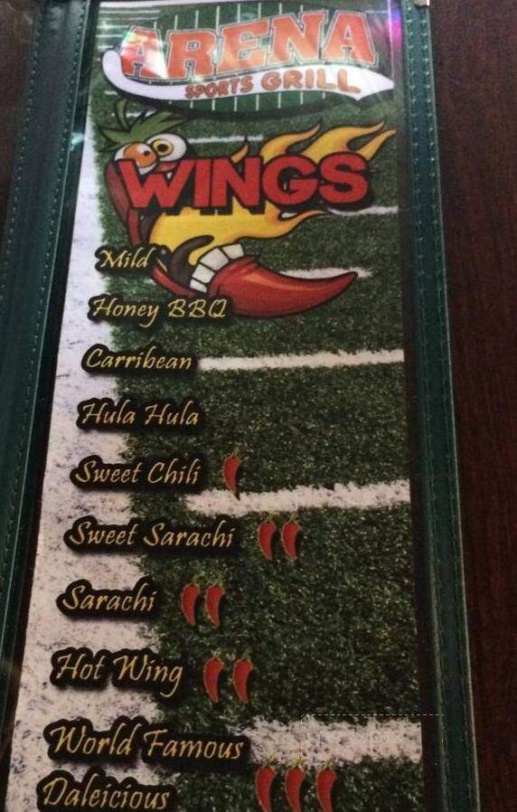 Arena Sports Bar and Grill - Mountain Home, AR menu_pic