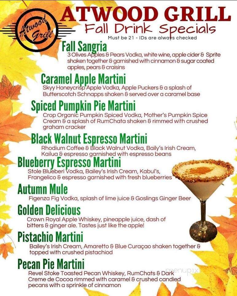 Atwood Grill - Johnston, RI menu_pic