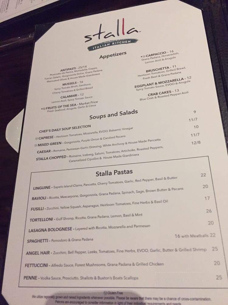 Stalla - Biloxi, MS menu_pic