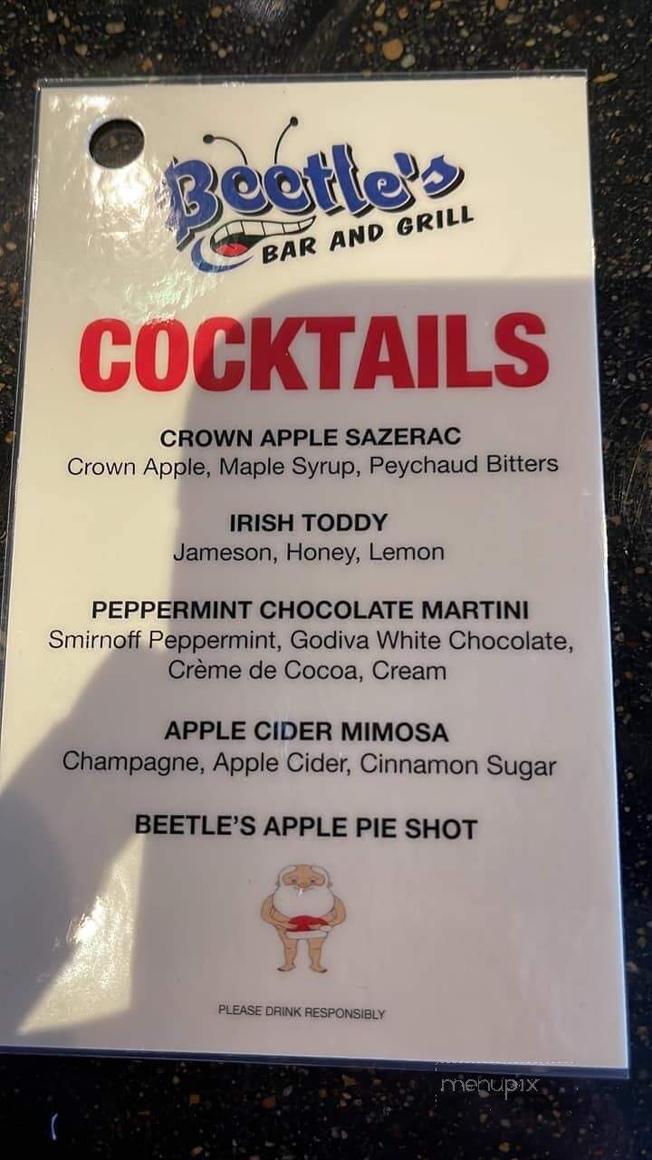 Beetles Bar & Grill - Rochester, MN menu_pic