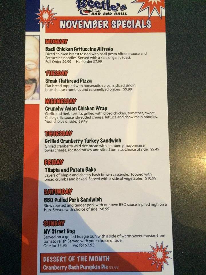 Beetles Bar & Grill - Rochester, MN menu_pic