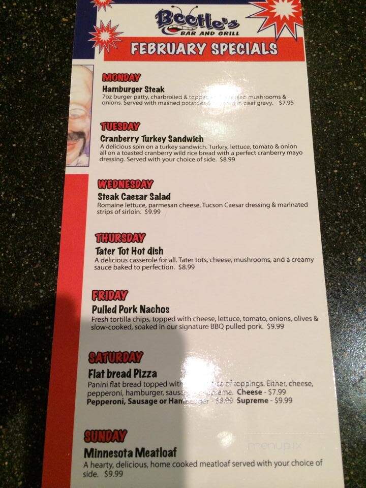 Beetles Bar & Grill - Rochester, MN menu_pic