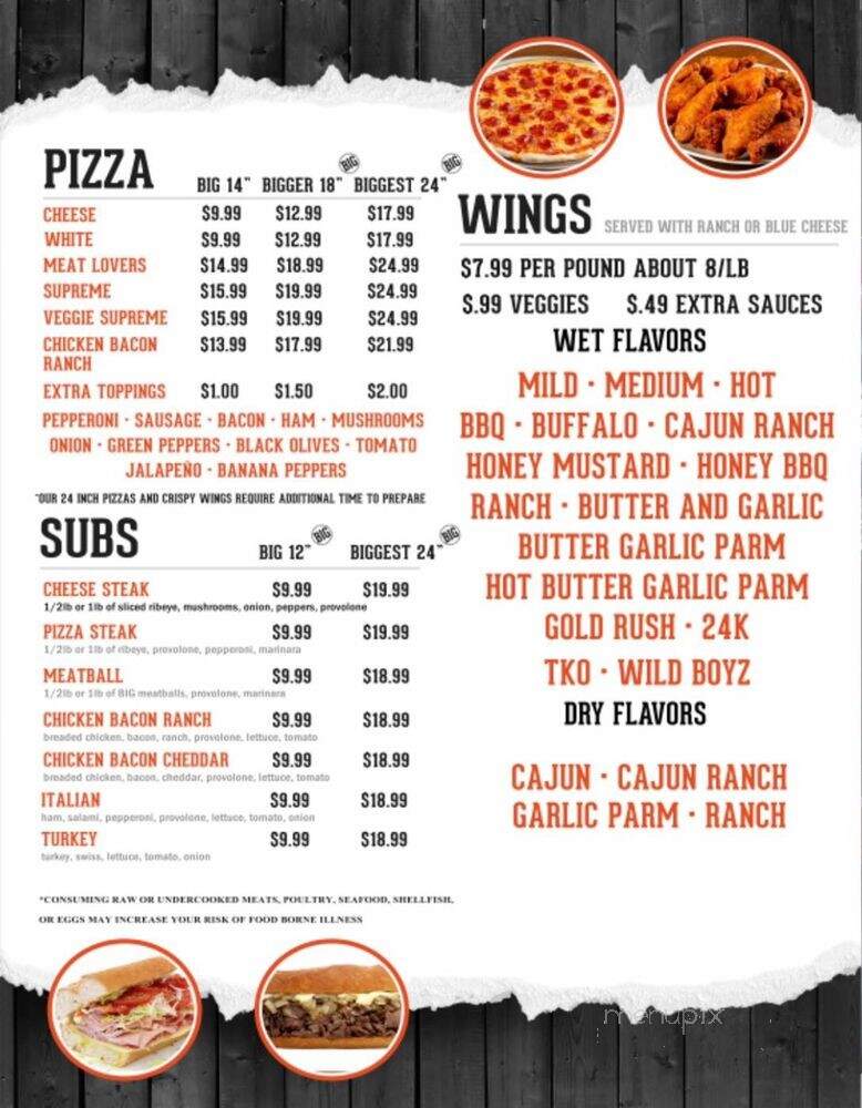 Bigbar - Erie, PA menu_pic
