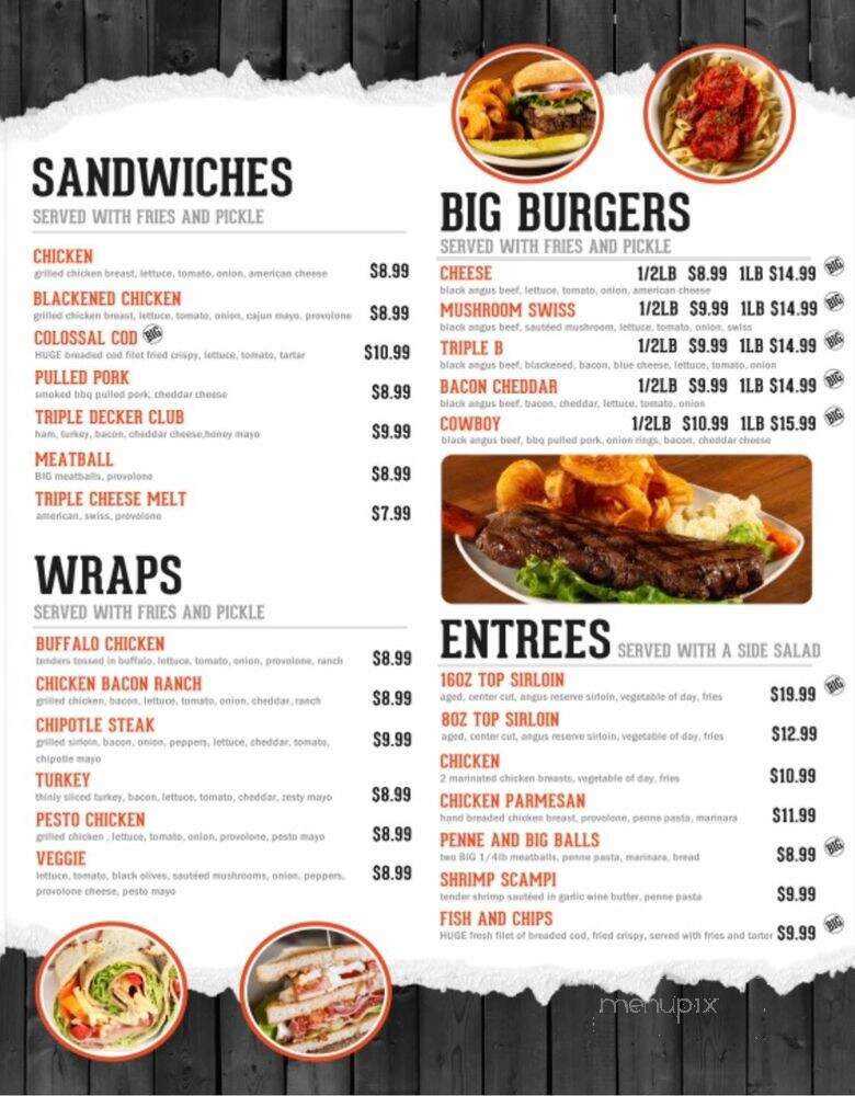 Bigbar - Erie, PA menu_pic