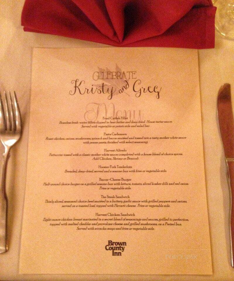 Brown County Inn - Corn Crib Lounge - Nashville, IN menu_pic