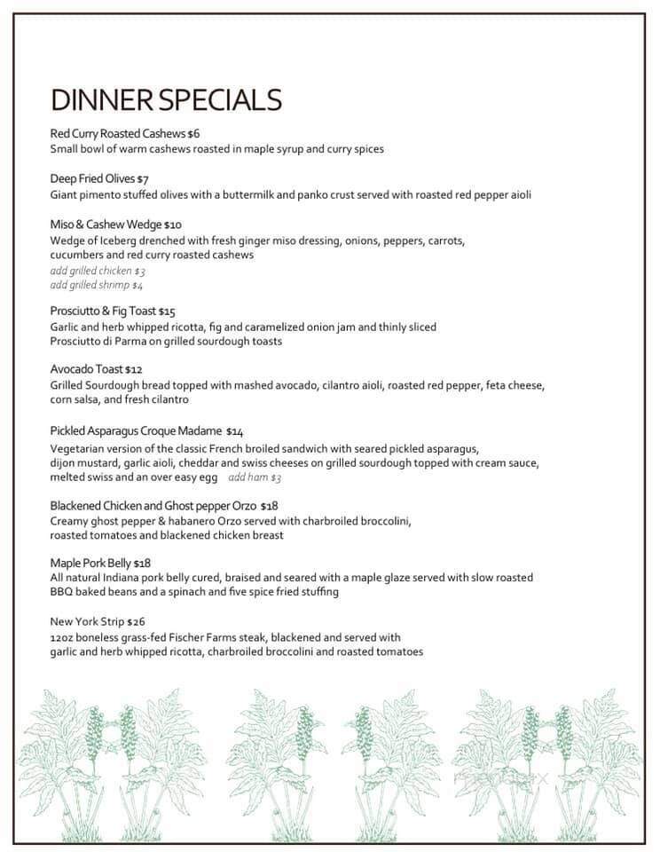 Brown County Inn - Corn Crib Lounge - Nashville, IN menu_pic