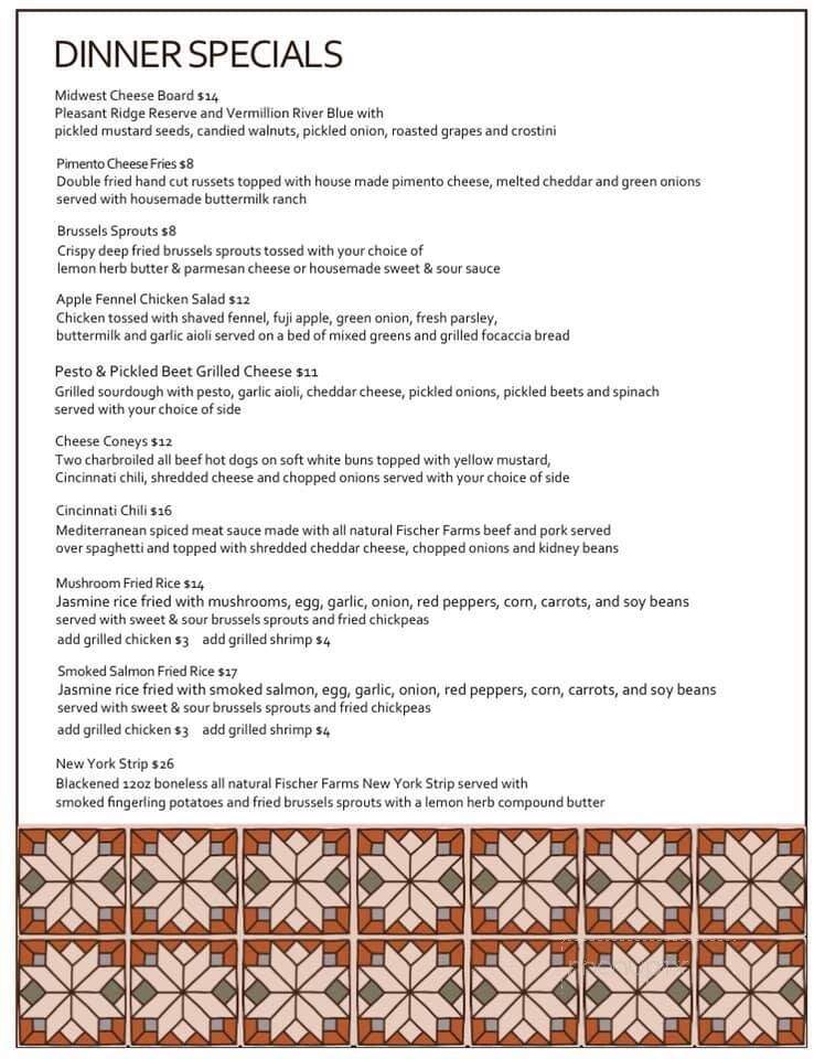 Brown County Inn - Corn Crib Lounge - Nashville, IN menu_pic