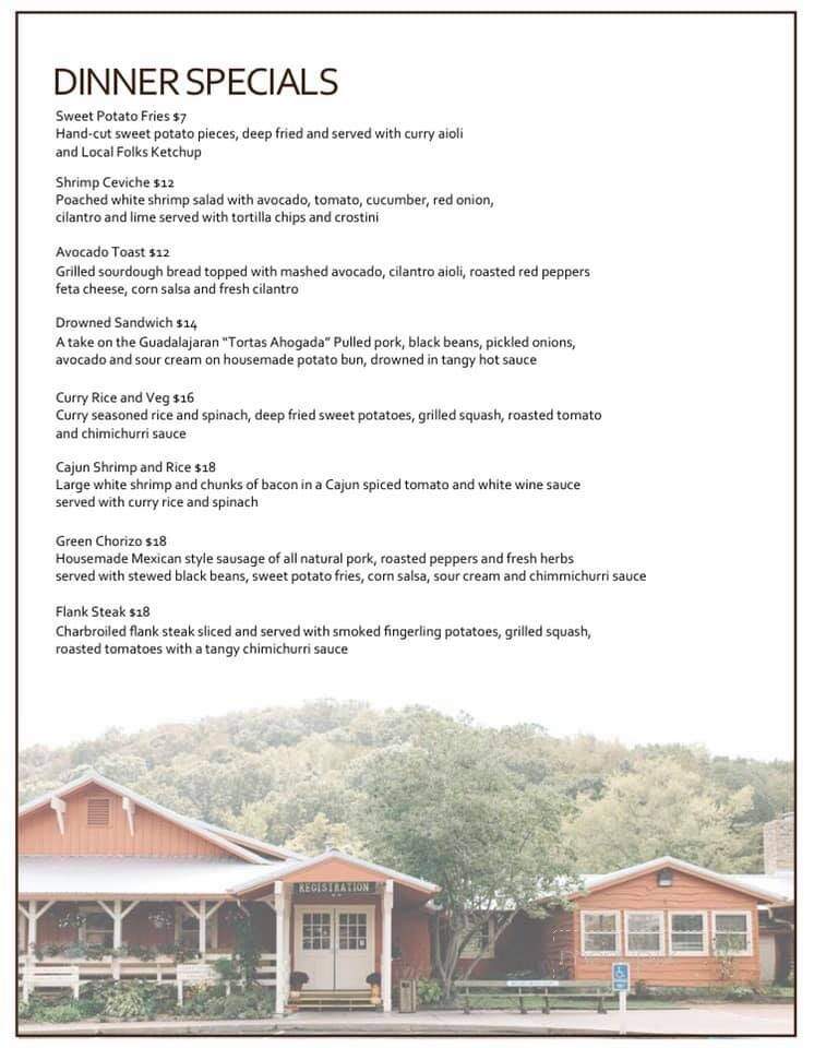 Brown County Inn - Corn Crib Lounge - Nashville, IN menu_pic