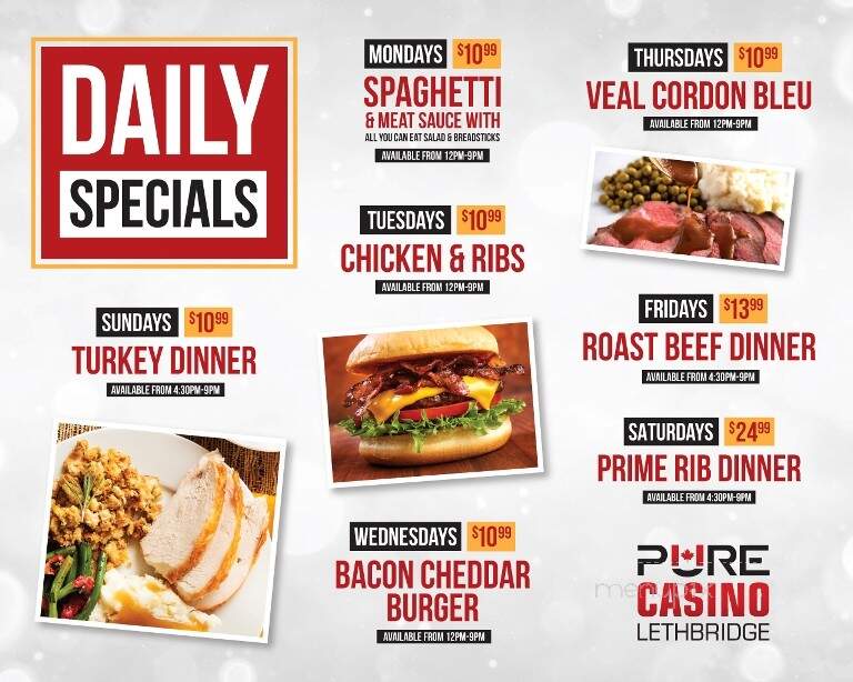 Casino Lethbridge - Lethbridge, AB menu_pic