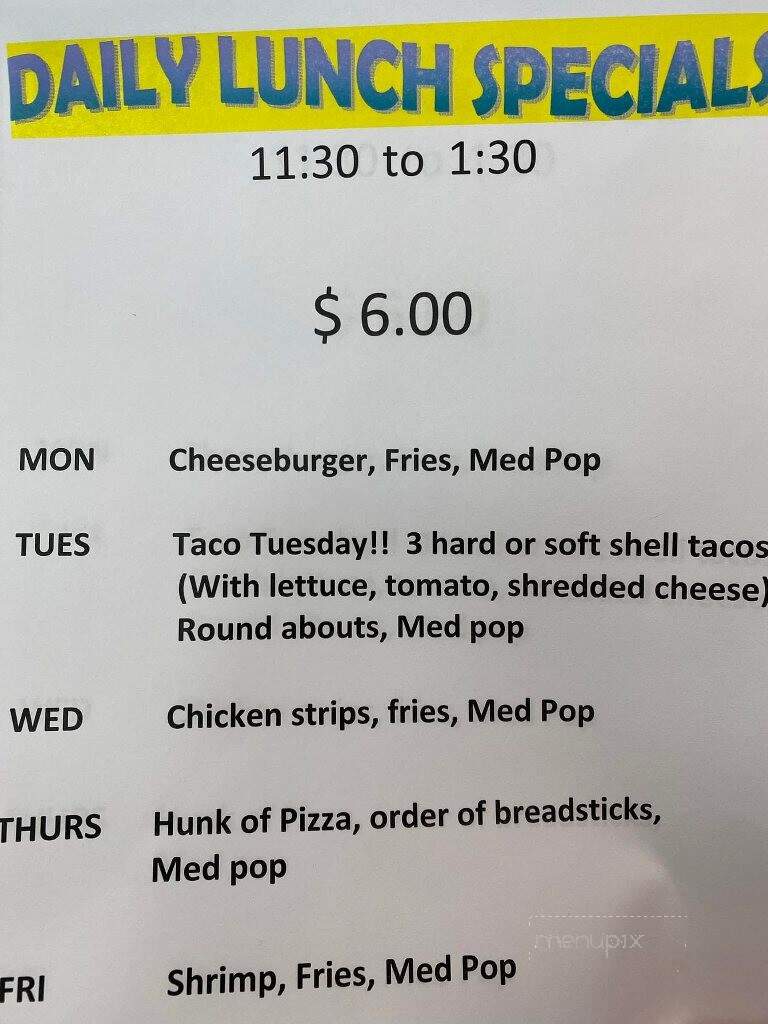 Cenex - Hazen, ND menu_pic