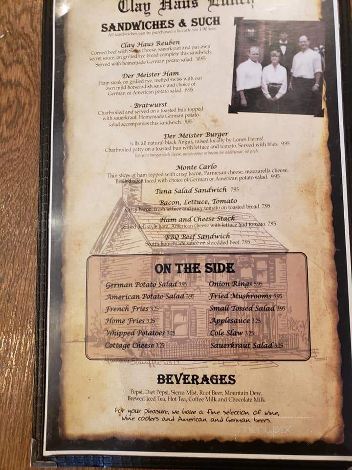 Clay Haus - Somerset, OH menu_pic