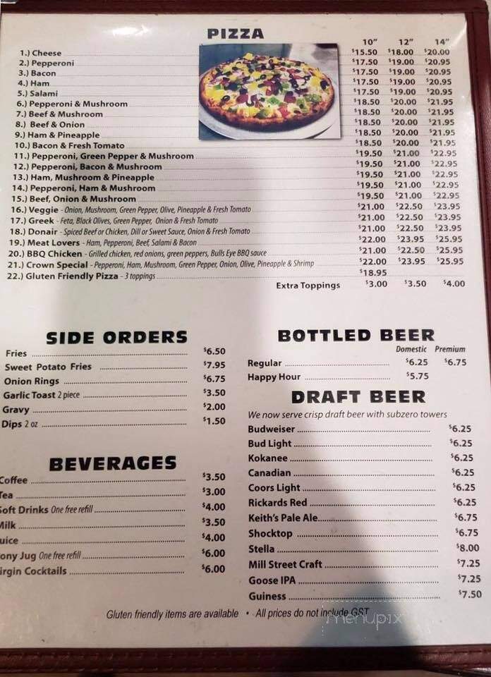 Crown & Anchor - Whitecourt, AB menu_pic