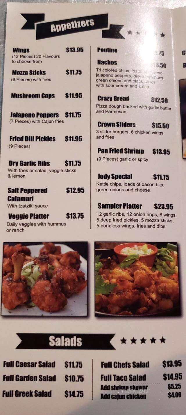 Crown & Anchor - Whitecourt, AB menu_pic