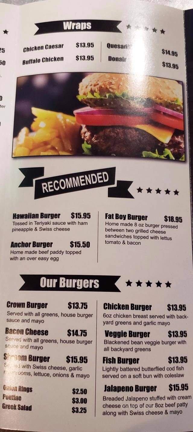 Crown & Anchor - Whitecourt, AB menu_pic