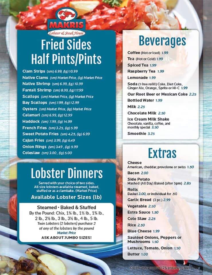 Makris Lobster & Steak House - Concord, NH menu_pic