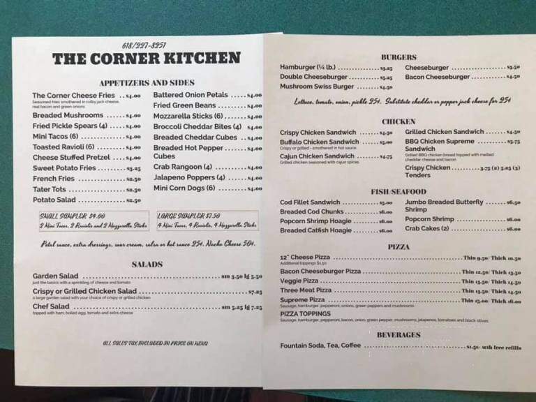 Frank's Sundown & Corner Kitchen - Beckemeyer, IL menu_pic
