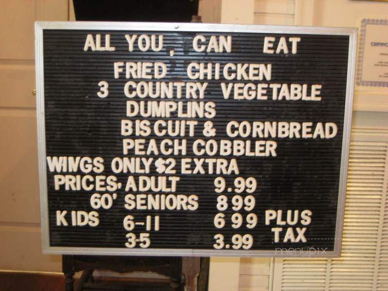 Picket House - Woodville, TX menu_pic