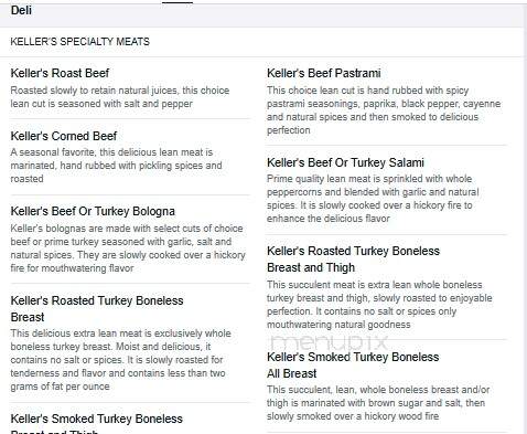 Keller's Farm Stores - Albuquerque, NM menu_pic