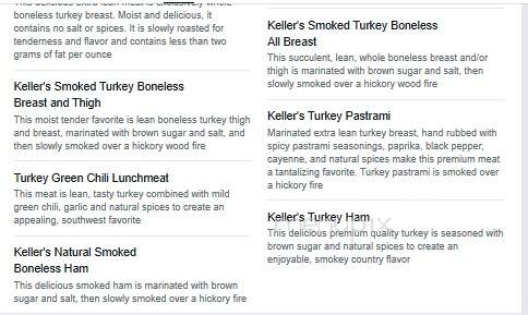 Keller's Farm Stores - Albuquerque, NM menu_pic