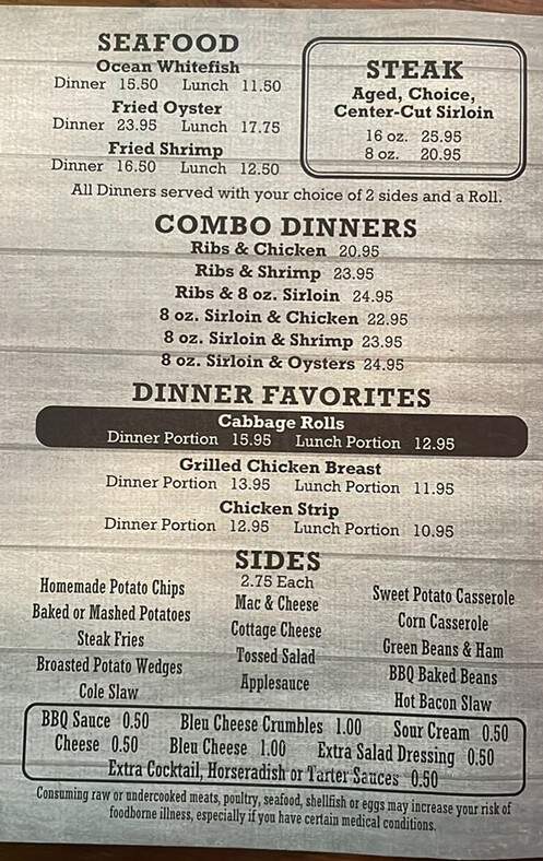 K D's Kettering Bar-B-Q - Dayton, OH menu_pic