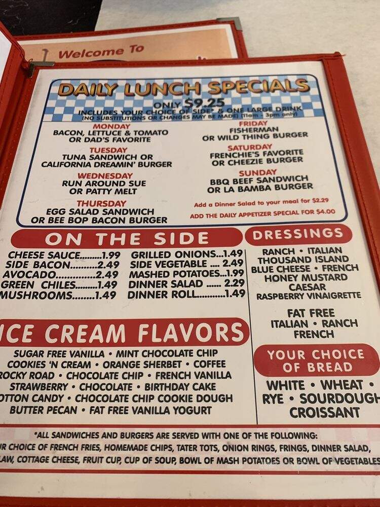 Little Anthony's Diner - Tucson, AZ menu_pic
