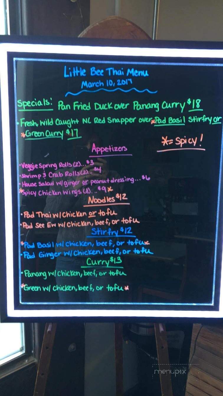 Little Bee Thai - Asheville, NC menu_pic