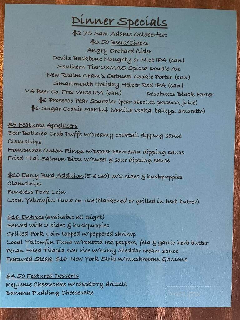 Lobscouser Restaurant - Portsmouth, VA menu_pic