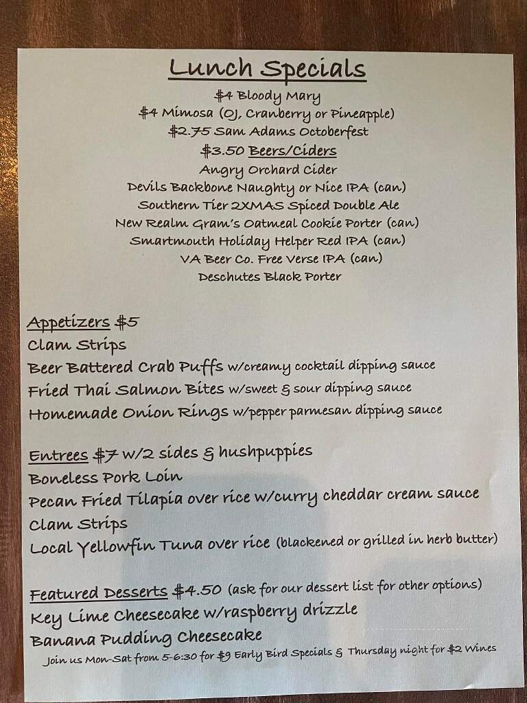 Lobscouser Restaurant - Portsmouth, VA menu_pic