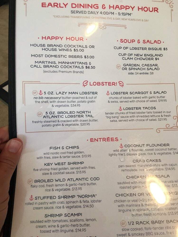 The Lazy Lobster of Longboat Key - Longboat Key, FL menu_pic
