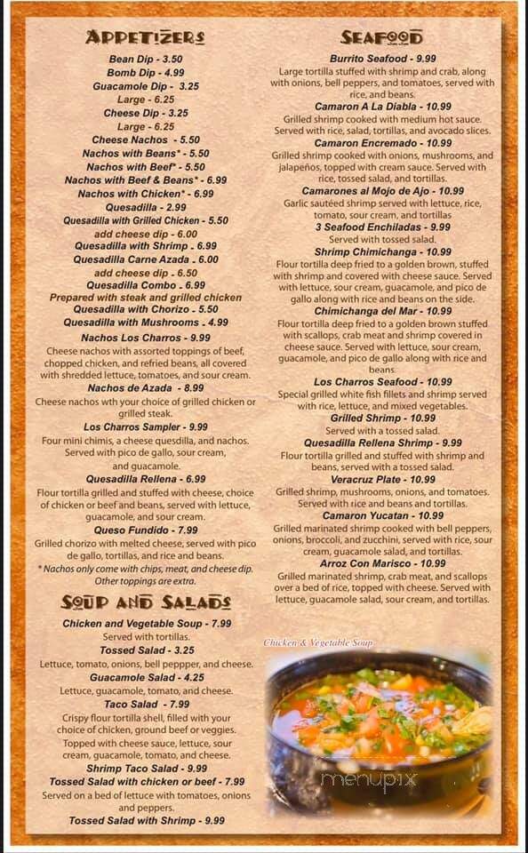 Los Charros - Carthage, IL menu_pic