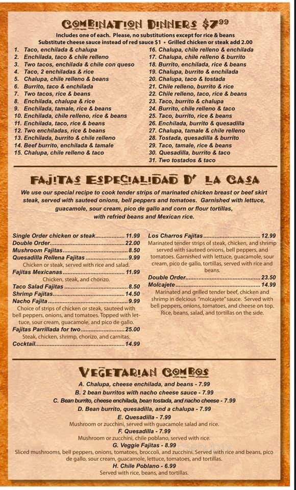 Los Charros - Carthage, IL menu_pic