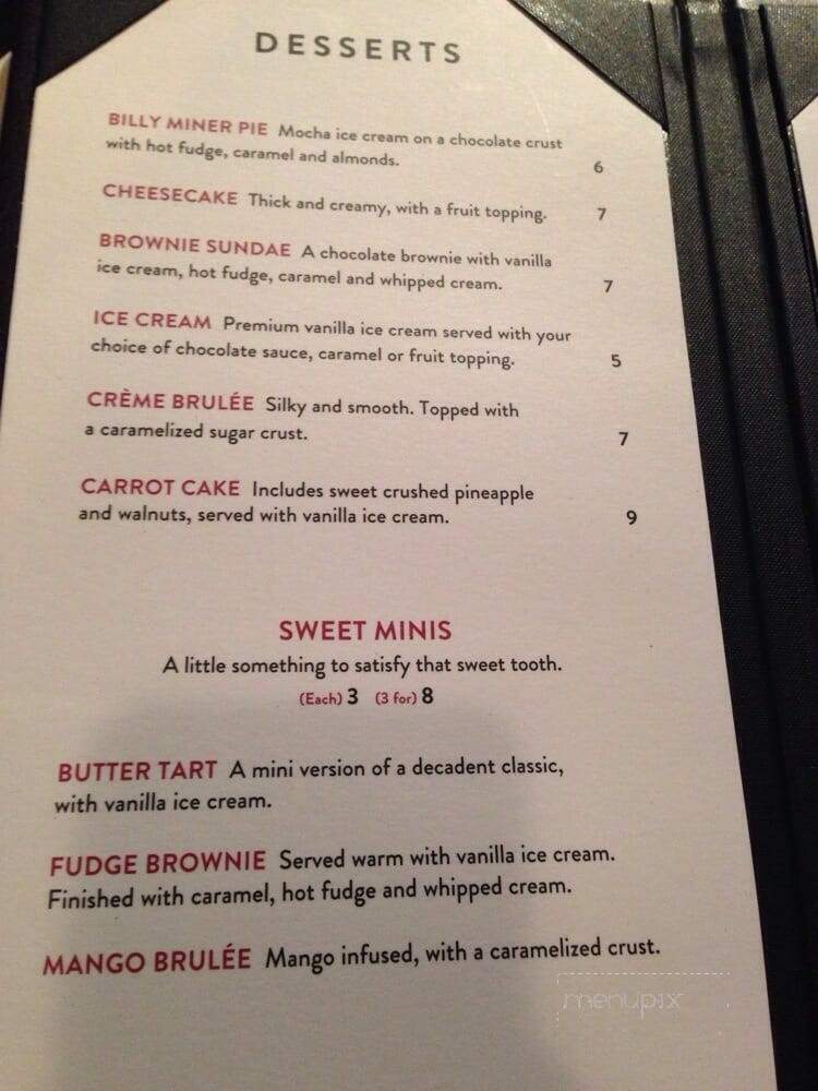Keg Steakhouse & Bar - Coquitlam, BC menu_pic