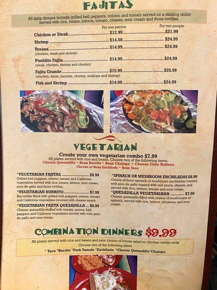 El Pueblito Mexican Cuisine - Uhrichsville, OH menu_pic
