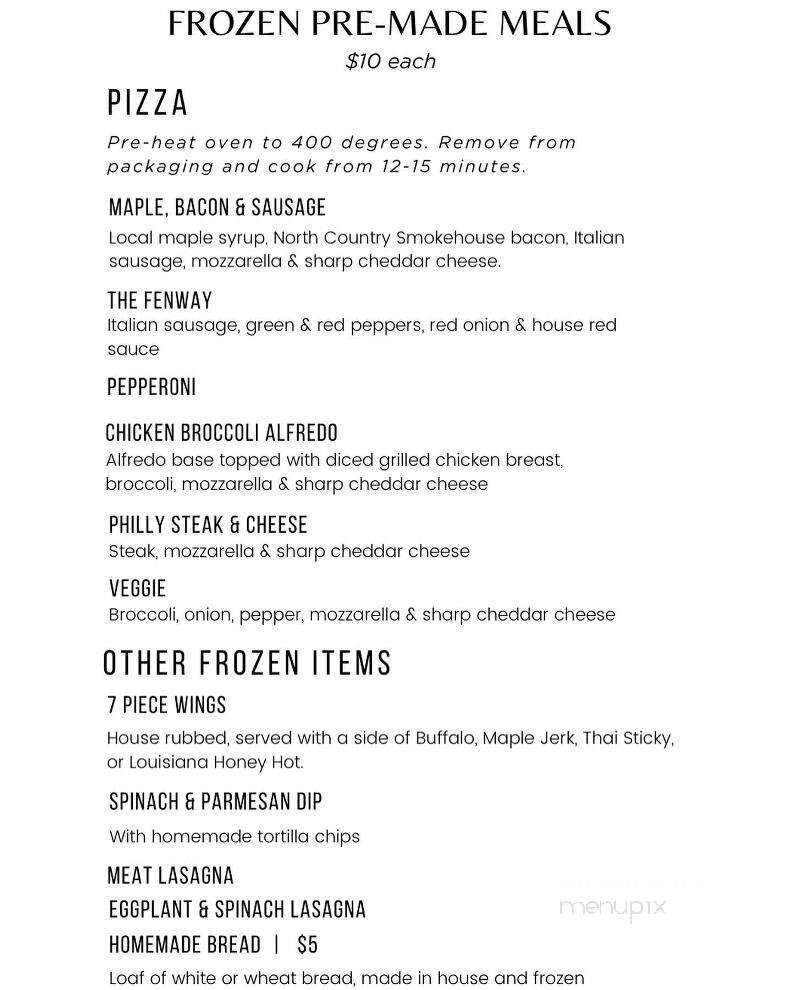 Red Fox Bar & Grille - Jackson, NH menu_pic