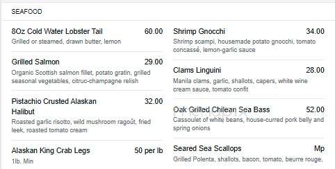 Henry's Steakhouse - Placerville, CA menu_pic