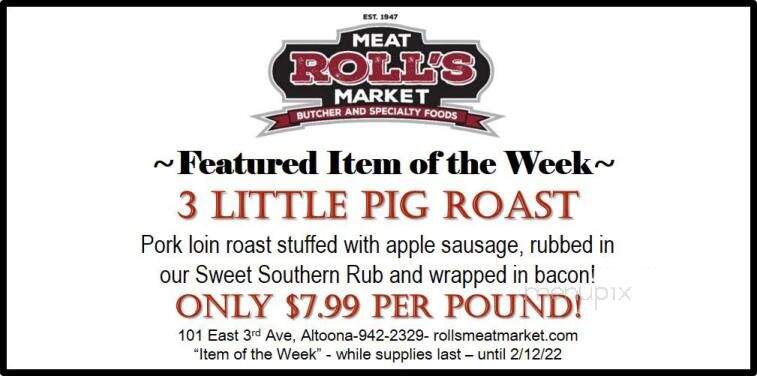 Roll's Meat Market - Altoona, PA menu_pic
