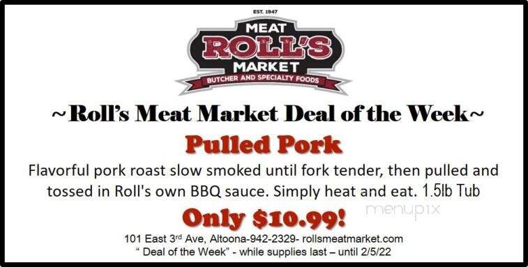 Roll's Meat Market - Altoona, PA menu_pic