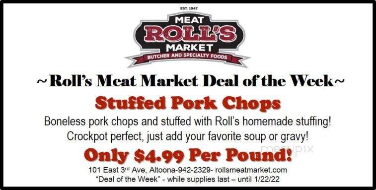 Roll's Meat Market - Altoona, PA menu_pic
