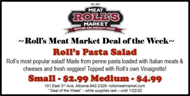 Roll's Meat Market - Altoona, PA menu_pic