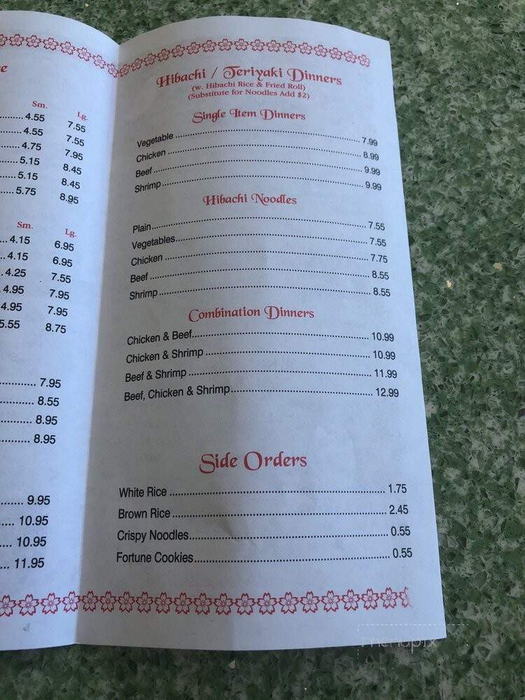 Sakura Kitchen - Bristol, CT menu_pic