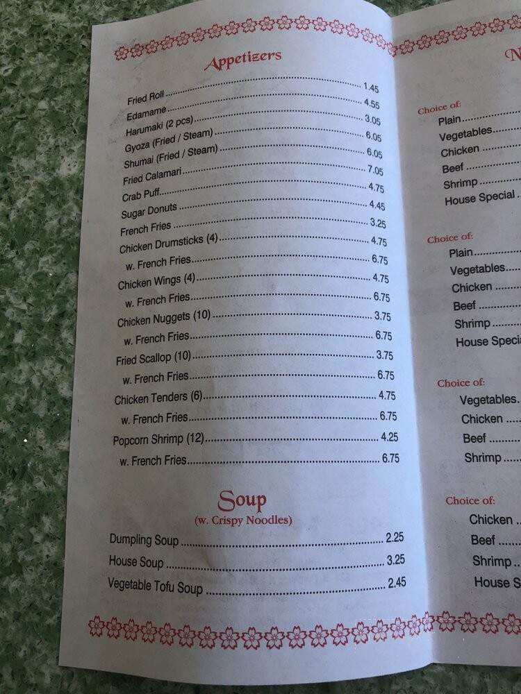 Sakura Kitchen - Bristol, CT menu_pic