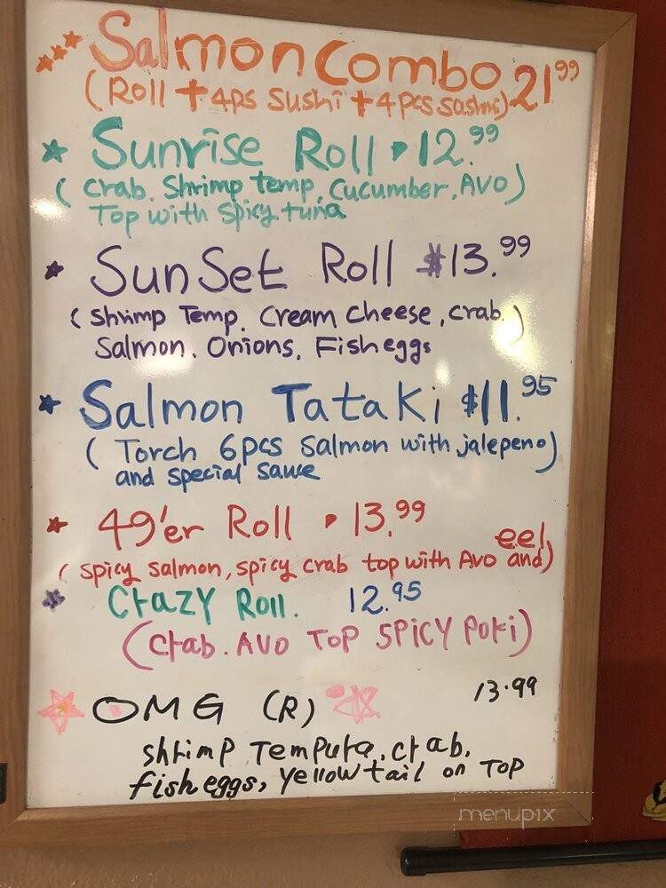 Sakura Sushi - Auburn, CA menu_pic