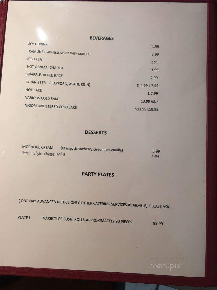 Sakura Sushi - Auburn, CA menu_pic