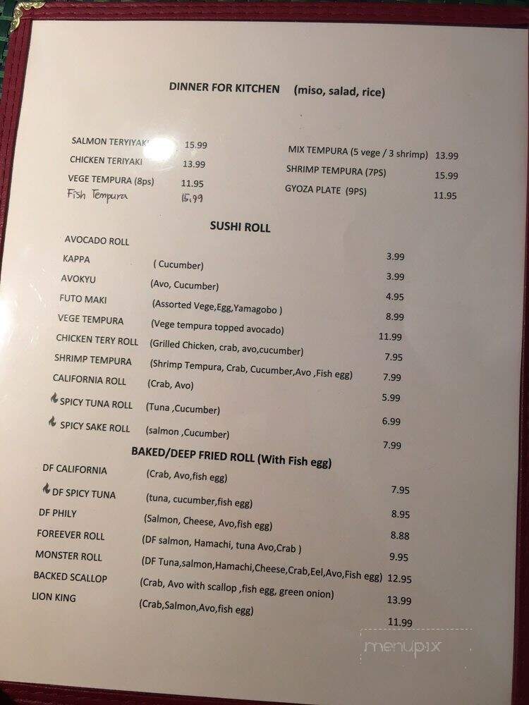 Sakura Sushi - Auburn, CA menu_pic