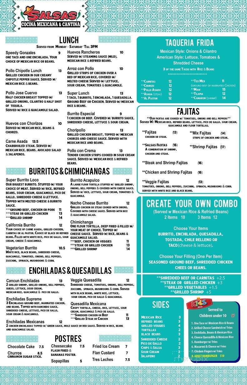 Salsas Cocina Mexicana - Titusville, FL menu_pic