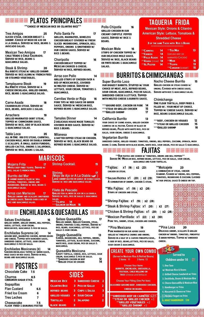 Salsas Cocina Mexicana - Titusville, FL menu_pic