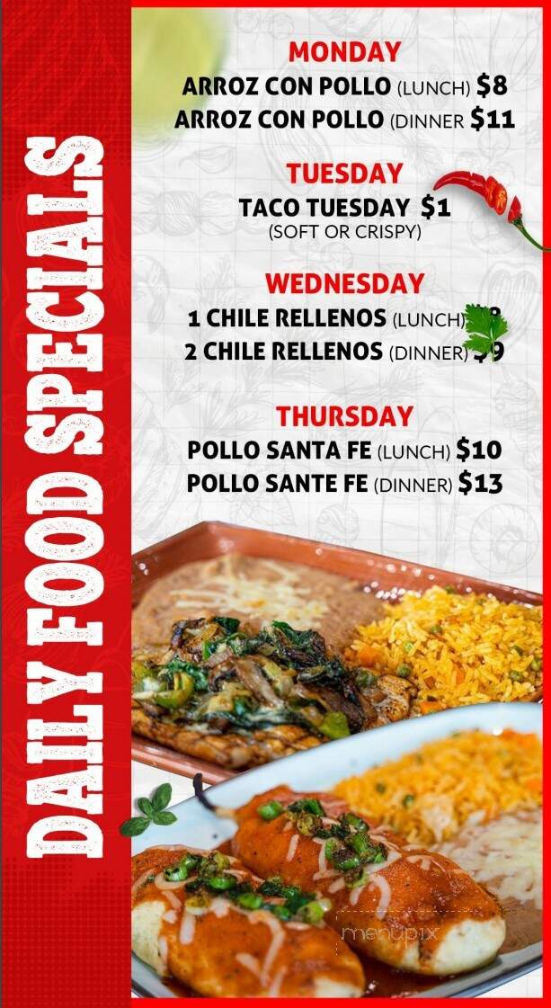Salsas Cocina Mexicana - Titusville, FL menu_pic