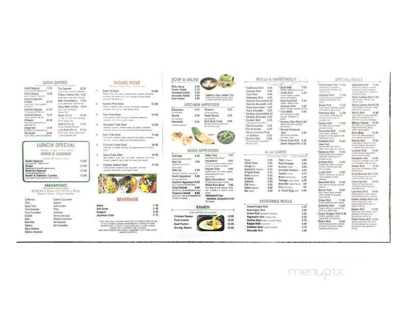 Sushi 22 - Goldens Bridge, NY menu_pic