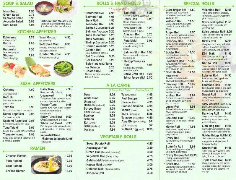 Sushi 22 - Goldens Bridge, NY menu_pic